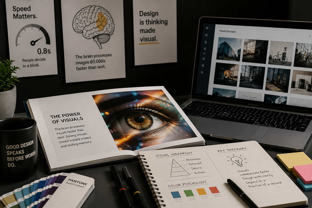 Human brain processing visual information
